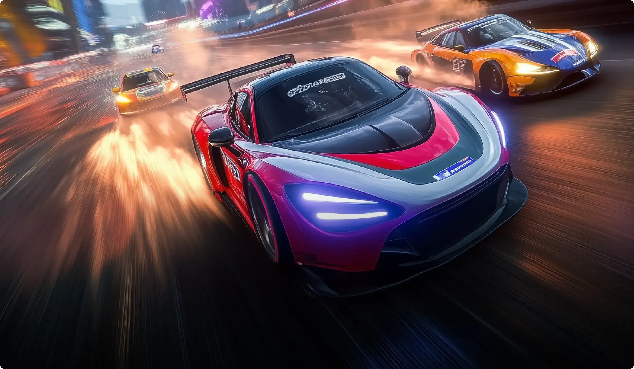 Sports racing scene